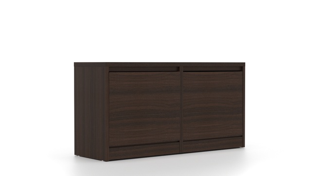Portain Shoe Cabinet With Seating (Dark Walnut)